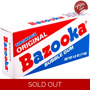 Bazooka Joe Original Bubble Gum 113g Theatre Box